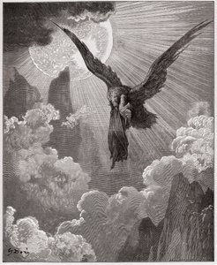 Den guddommelige komedie (La Divina Comedia, La Divine Comedie), Purgatorio, Canto 9: Dante, i en drøm, blir båret av en ørn - av Dante Alighieri (1265-1321) - Illustrasjon av Gustave Dore (1832-1883) av Gustave Dore