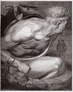 The Divine Comedy (La Divina Commedia, La Divine Comedie), Inferno, Canto 31: Nimrod of the giants - av Dante Alighieri (1265-1321) - Illustrasjon av Gustave Dore (1832-1883) av Gustave Dore