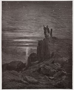 The Divine Comedy (La Divina Commedia, La Divine Comedie), Inferno, Canto 34: Poetene kommer ut av helvete - av Dante Alighieri (1265-1321) - Illustrasjon av Gustave Dore (1832-1883) av Gustave Dore
