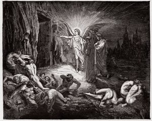 Den guddommelige komedie (La Divina Commedia, La Divine Comedie), Inferno, Canto 9: Engelen åpner portene - av Dante Alighieri (1265-1321) - Illustrasjon av Gustave Dore (1832-1883) av Gustave Dore