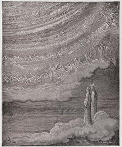 The Divine Comedy (La Divina Commedia, La Divine Comedie), Paradiso, Canto 28: The scintillating host of heaven - av Dante Alighieri (1265-1321) - Illustrasjon av Gustave Dore (1832-1883) av Gustave Dore