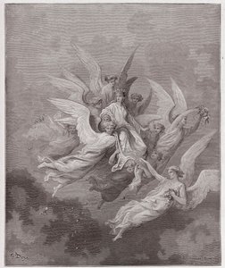 Den guddommelige komedie (La Divina Commedia, La Divine Comedie), Purgatorio, Canto 30: Beatrice blant englene - av Dante Alighieri (1265-1321) - Illustrasjon av Gustave Dore (1832-1883) av Gustave Dore