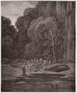 The Divine Comedy (La Divina Commedia, La Divine Comedie), Purgatorio, Canto 5: De sene omvenderne synger Miserere - av Dante Alighieri (1265-1321) - Illustrasjon av Gustave Dore (1832-1883) av Gustave Dore