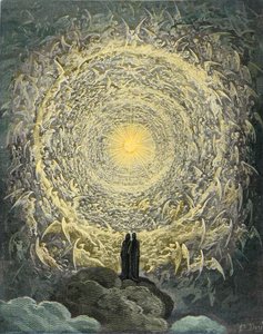 The Divine Comedy, Paradiso, Canto 31: Den hellige flokken danner en rose i det empyriske (rose celeste) - av Dante Alighieri (1265-1321)