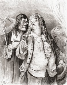 The Doctors, fra en utgave av slutten av 1800-tallet av Fables de La Fontaine (tregravering) av Gustave Dore