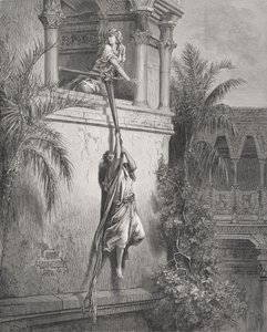 The Escape of David through the Window, illustrasjon fra Dores 