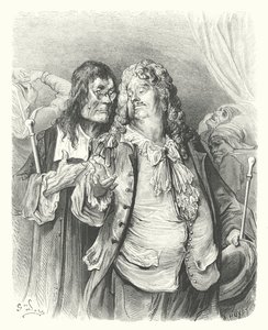 La Fontaines fabler: Doktorene (gravering) av Gustave Dore