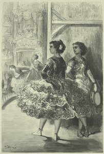 The Fandango på Theatre San Fernando, Sevilla av Gustave Dore