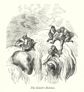 Kjempens løslatelse (gravering) av Gustave Dore