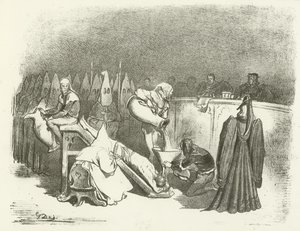 Inkvisisjonen - Tortur ved vann (gravyr) av Gustave Dore