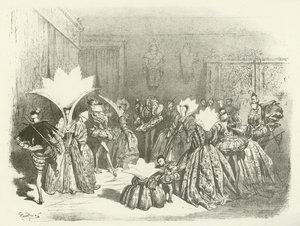 Jig-A Ball under Henry IIIs regjeringstid (gravyr) av Gustave Dore