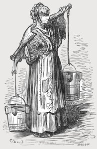 'Mjølkekvinnen', 1872. av Gustave Dore