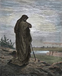 Profeten Amos-gravering fra "Bibelen" av Gustave Dore (1832-1883) av Gustave Dore
