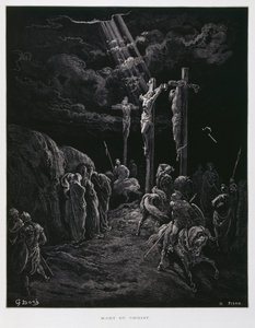 Kristi død på korset, illustrasjon fra Dore-bibelen av Gustave Dore