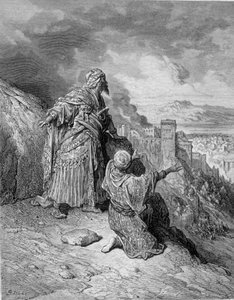 Den siste av de arabiske kongene forlot Granada etter hans beleiring av katolikkene i 1492. Gravering av Gustave Doré av Gustave Dore