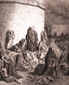 The people mourn over Jerusalem, by Gustave Doré. - Bible av Gustave Dore