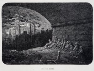 Tramp Under Bridges - i "London" av Gustave Doré av Gustave Dore