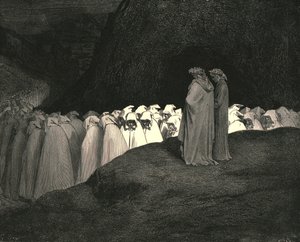 Toskansk ... forakt å ikke instruere oss hvem du er, c1890. av Gustave Dore