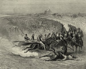 Viktoriansk Derby på Tattenham corner av Gustave Dore