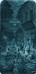Viktoriansk fiskemarkedsgravering av Gustave Doré av Gustave Dore