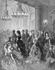 Viktoriansk ball på Mansion House, London gravering av Gustave Doré av Gustave Dore