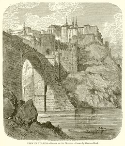 Utsikt i Toledo.--St. Martin-broen av Gustave Dore