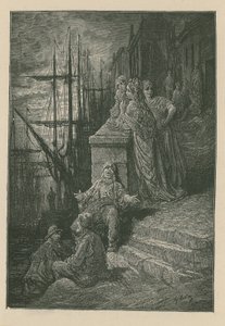 Watermans familie på en trappetur ved Themsen av Gustave Dore