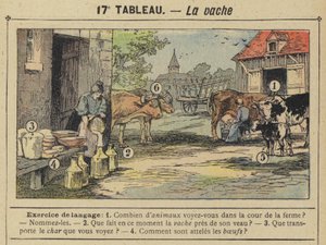 La Bache (svart litho) av Gustave Fraipont