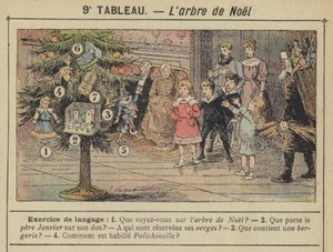Juletreet (farge litho) av Gustave Fraipont