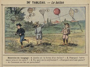 Le ballon (farge litho) av Gustave Fraipont