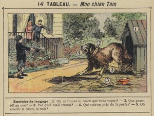 Min hund Tom (farge litho) av Gustave Fraipont