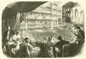 En gallaforestilling i operaen (gravering) av Gustave Janet