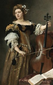 Cellospilleren, ca. 1890. av Gustave Jean Jacquet