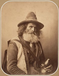 [En italiensk gatemusiker], ca. 1856. av Gustave Le Gray