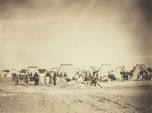 Artillerileiring, Camp de Chalons, 1857. av Gustave Le Gray