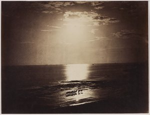 Den kronede solen, Normandie, 1856-59 (albumintrykk fra vått kollosjonsnegativ) av Gustave Le Gray