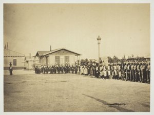 Lette infanterisoldater, Camp de Châlons av Gustave Le Gray