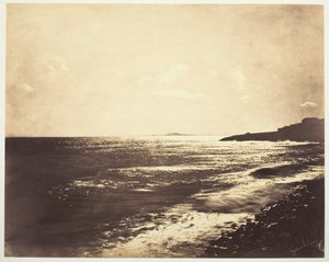Middelhavet med Agde-fjellet, 1857. av Gustave Le Gray