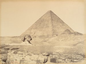 Pyramidene i Giza, 1865-69. av Gustave Le Gray