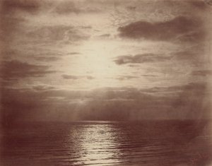 Soleffekt i skyene-havet, 185657. av Gustave Le Gray