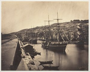 Havnen og byen Sète-Middelhavet (Port et Ville de Sète-Mediterranée) av Gustave Le Gray