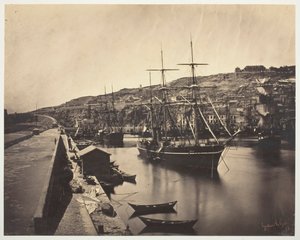 Havnen og byen Sète-Mediterranean Port et Ville de Sète-Mediterranée, 1857. av Gustave Le Gray
