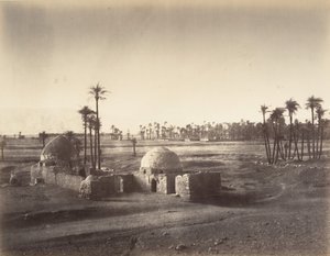Utsikt over Thebesletten tatt fra Karnac-tempelet, 1867. av Gustave Le Gray