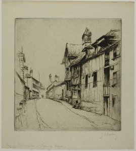 The Little Cloister Street, Troyes av Gustave Leheutre