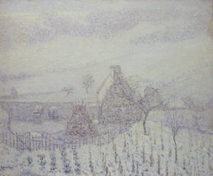 Snøstorm ved Hedouville av Gustave Loiseau