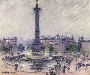 Paris, Place de la Bastille, ca. 1922 av Gustave Loiseau