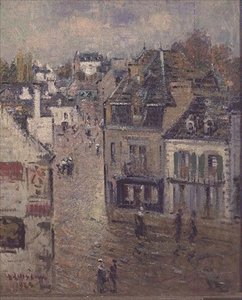 Gate i Pont Aven etter regnet av Gustave Loiseau