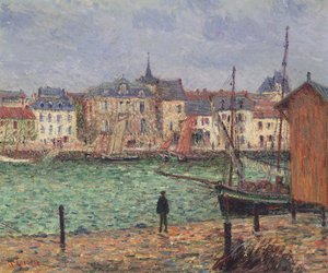 Pornic havn, høyvann av Gustave Loiseau