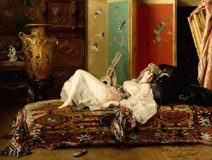 En tilbakelent Odalisque,