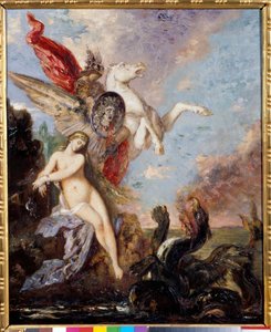 Andromede chainee to a rock er levert av Persee Painting av Gustave Moreau (1826-1898) av Gustave Moreau